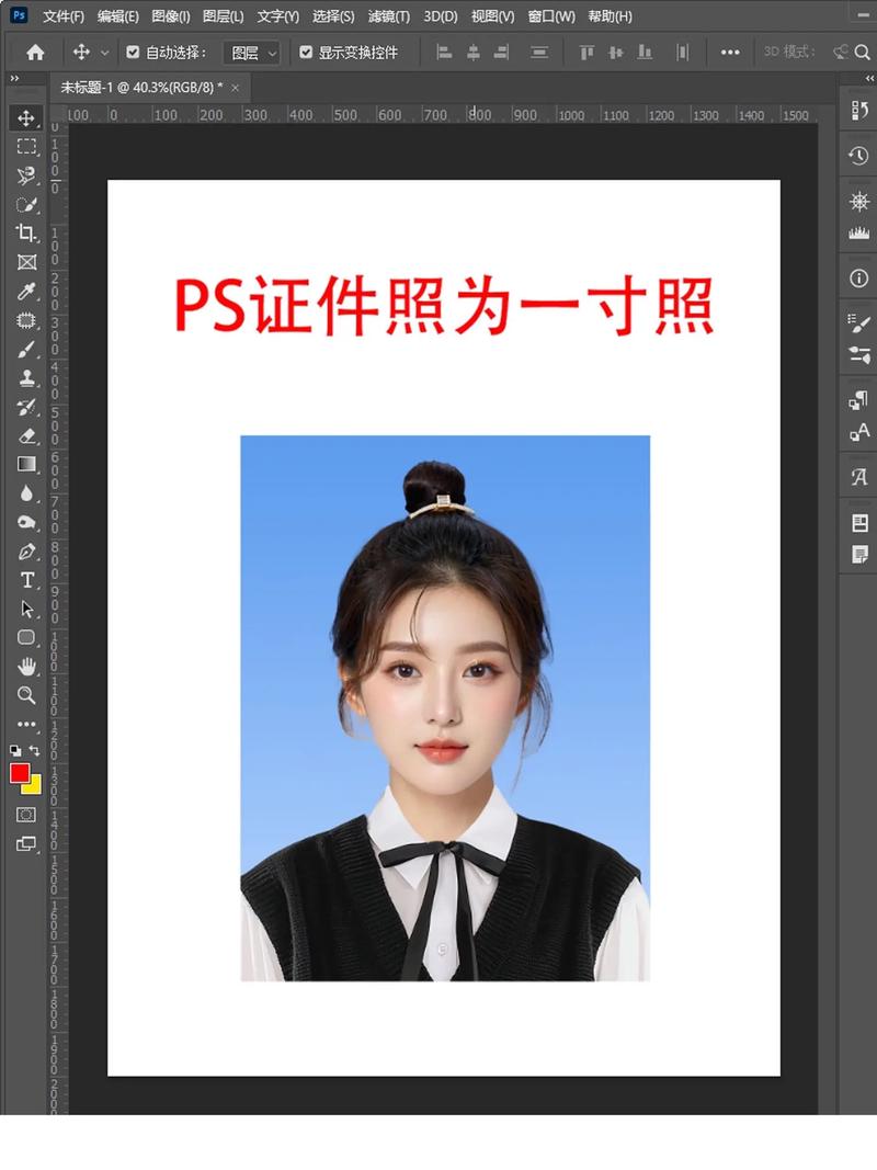 PS一寸照怎么调？尺寸、背景一步搞定？-图3