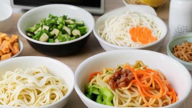 电视里如何呈现手工面条的制作过程？